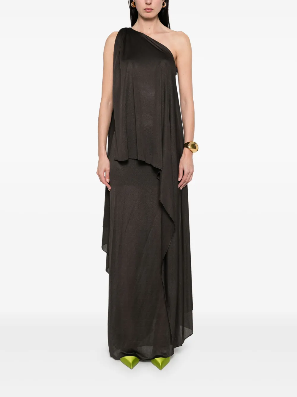 Giuseppe Di Morabito one-shoulder empire-style maxi dress - Bruin