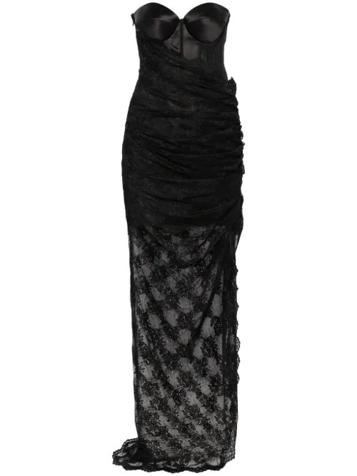 Robe en dentelle à coupe longue - Giuseppe Di Morabito - Modalova
