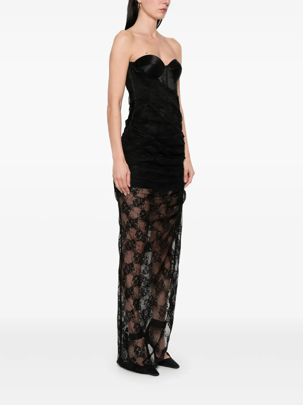Giuseppe Di Morabito Maxi-jurk met kant Zwart