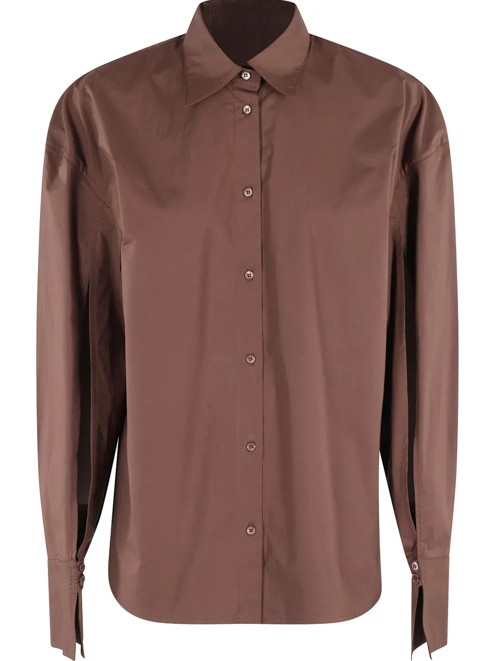 Federica Tosi Popeline blouse Bruin