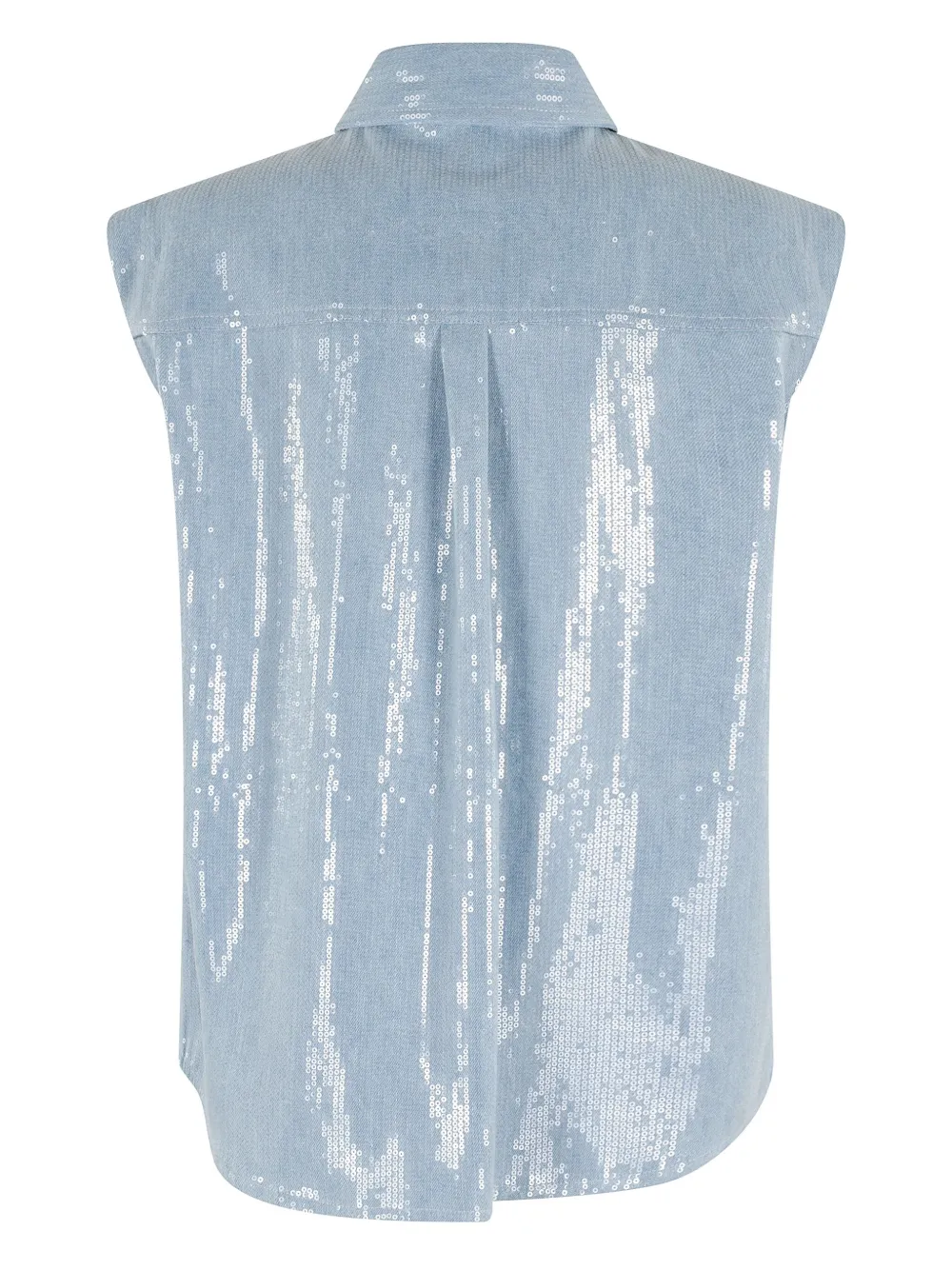 Federica Tosi sequined denim shirt - Blauw