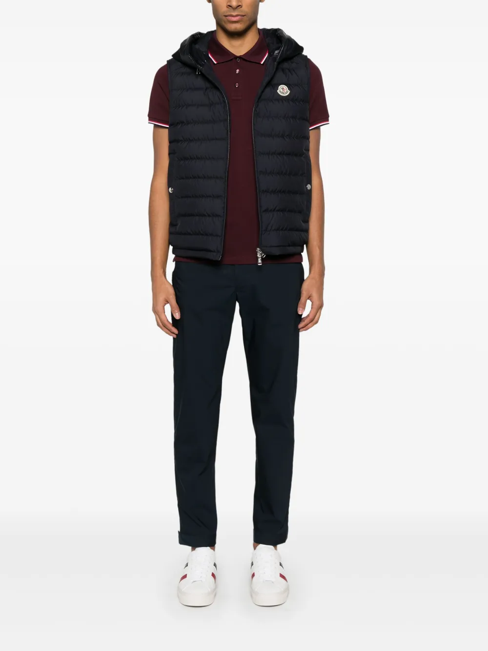 Moncler Poloshirt met logopatch - Rood