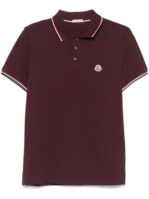 Moncler playera tipo polo con parche del logo