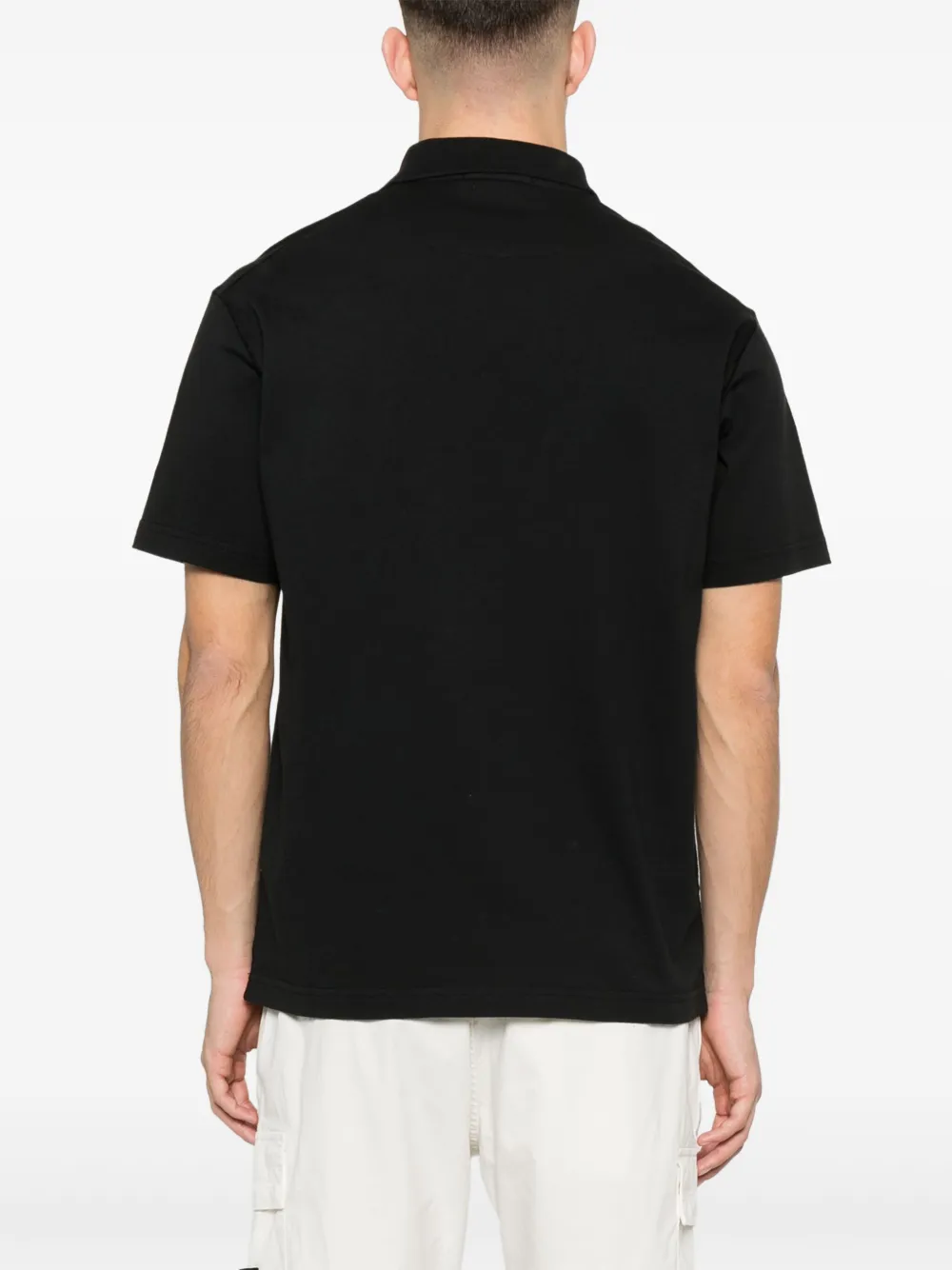 Stone Island Poloshirt met Compass-logopatch Zwart