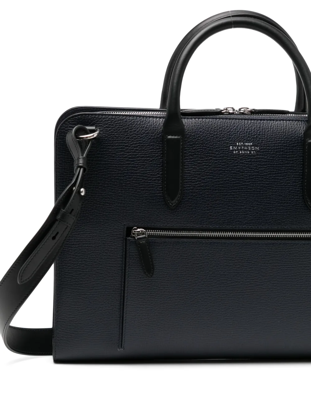 Smythson Ultra Slim aktetas Blauw