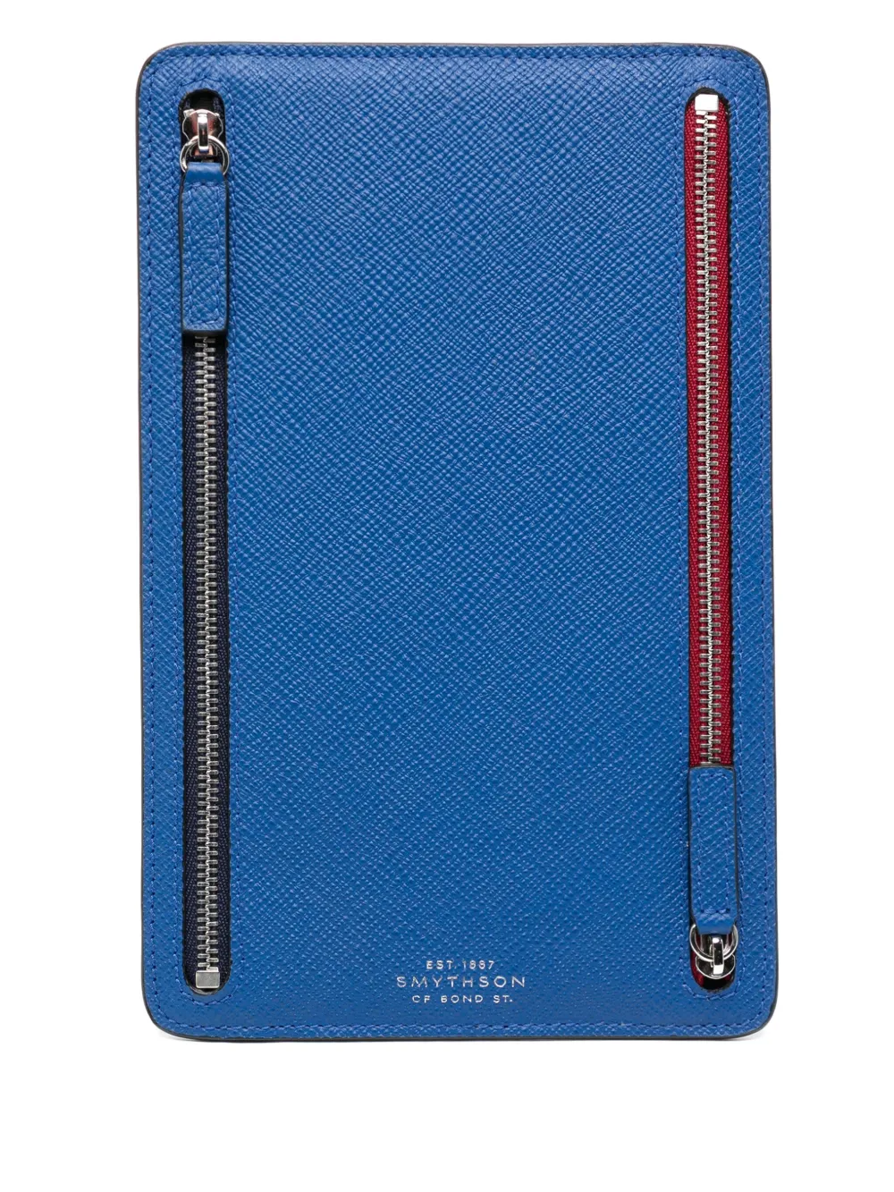 Smythson multi-zip case - Blauw