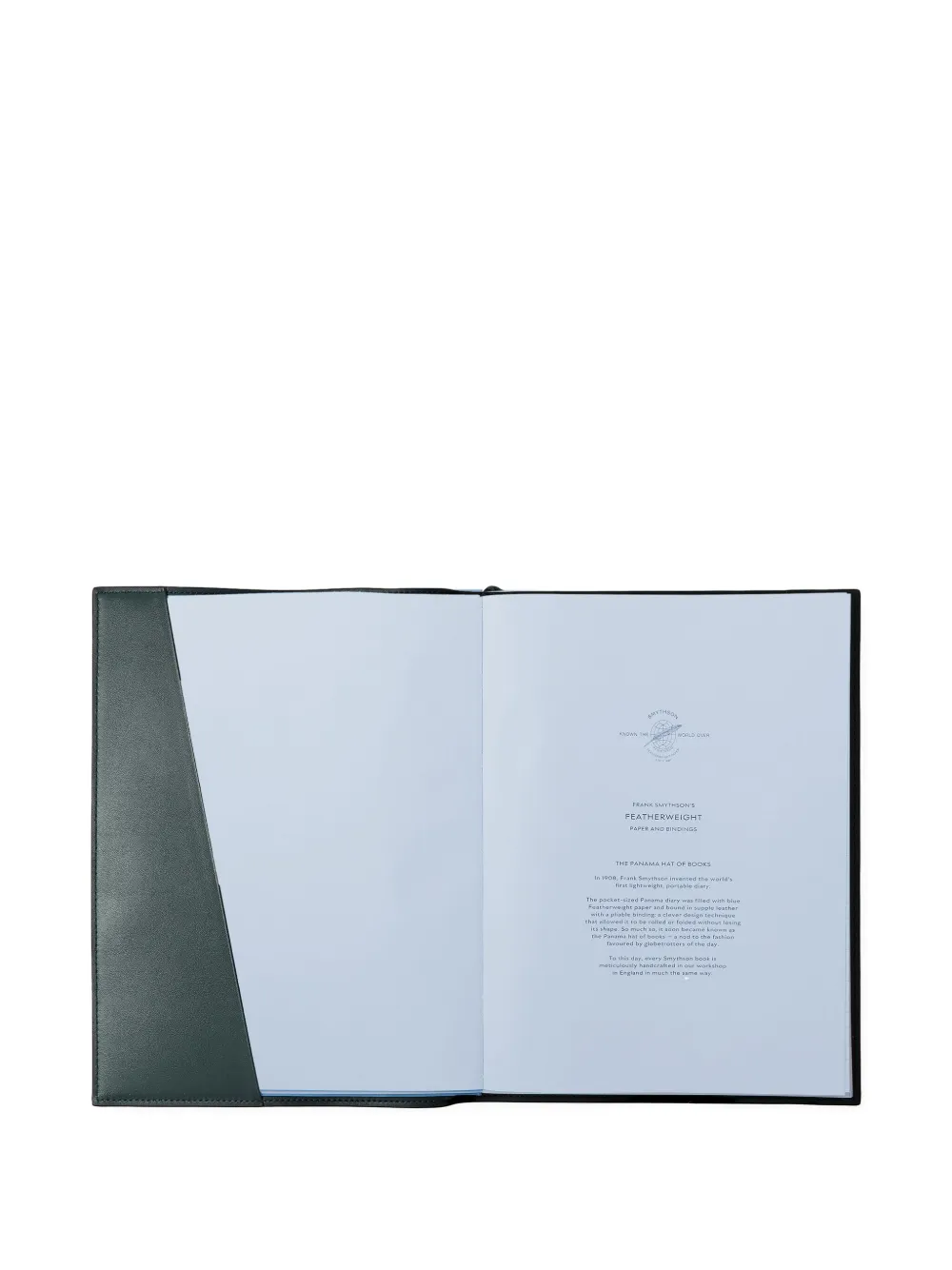 Smythson Leather Notebook Folder In Green