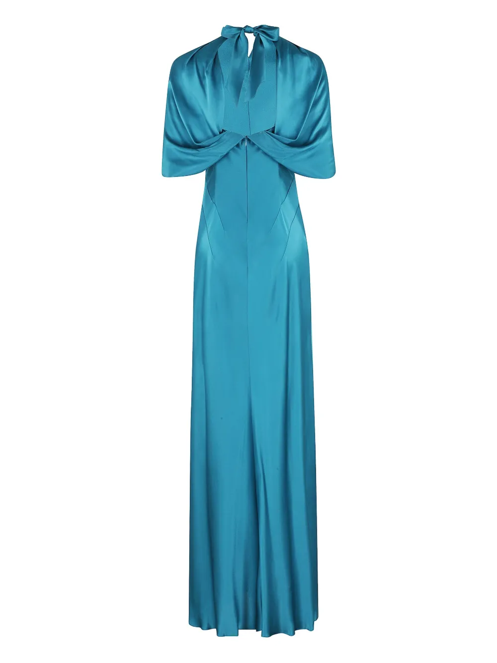 Alberta Ferretti satin maxi dress - Blauw