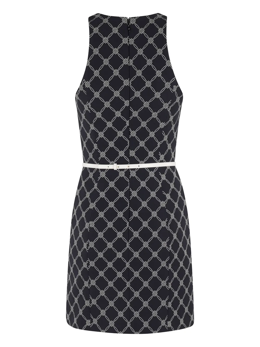 Elisabetta Franchi printed crêpe mini dress - Zwart