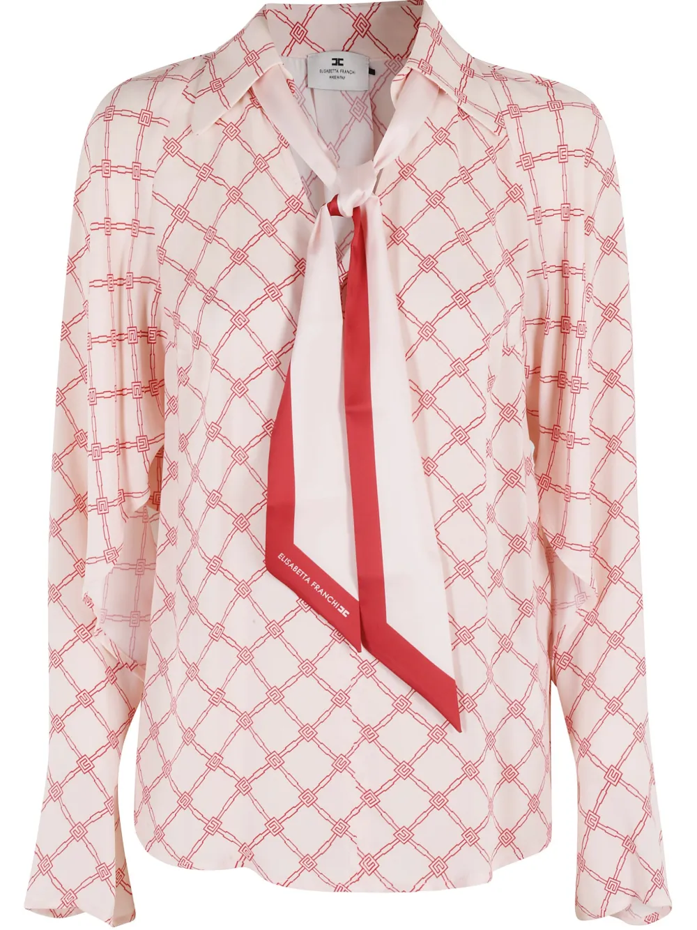 Elisabetta Franchi Blouse met sjaaldetail Roze