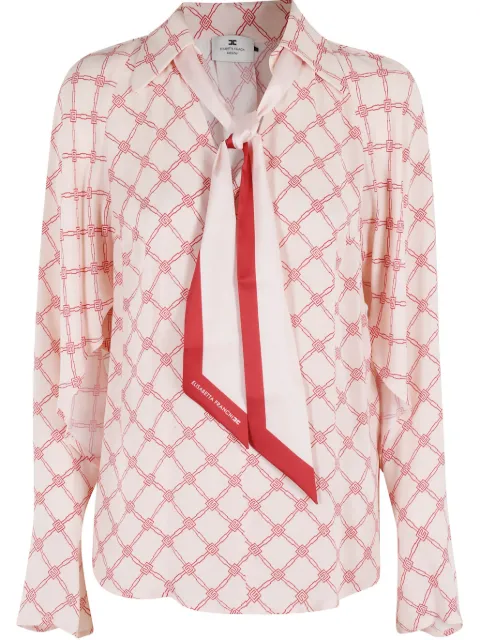 Elisabetta Franchi blusa con detalle de mascada