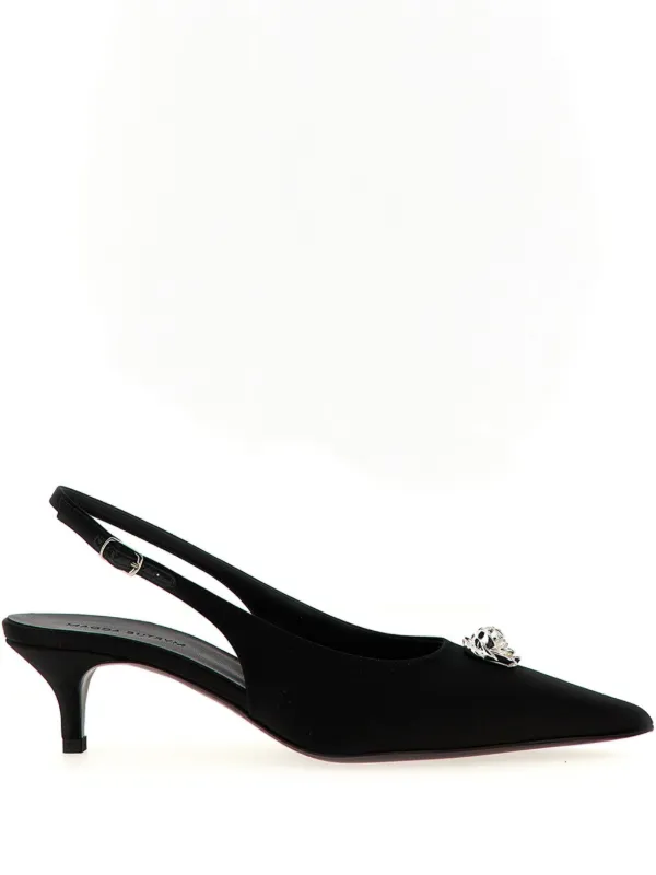 Magda Butrym 45mm Rosetta Slingback Pumps in Black