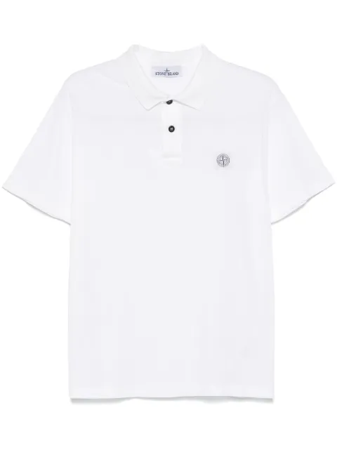 Stone Island playera tipo polo con distintivo Compass