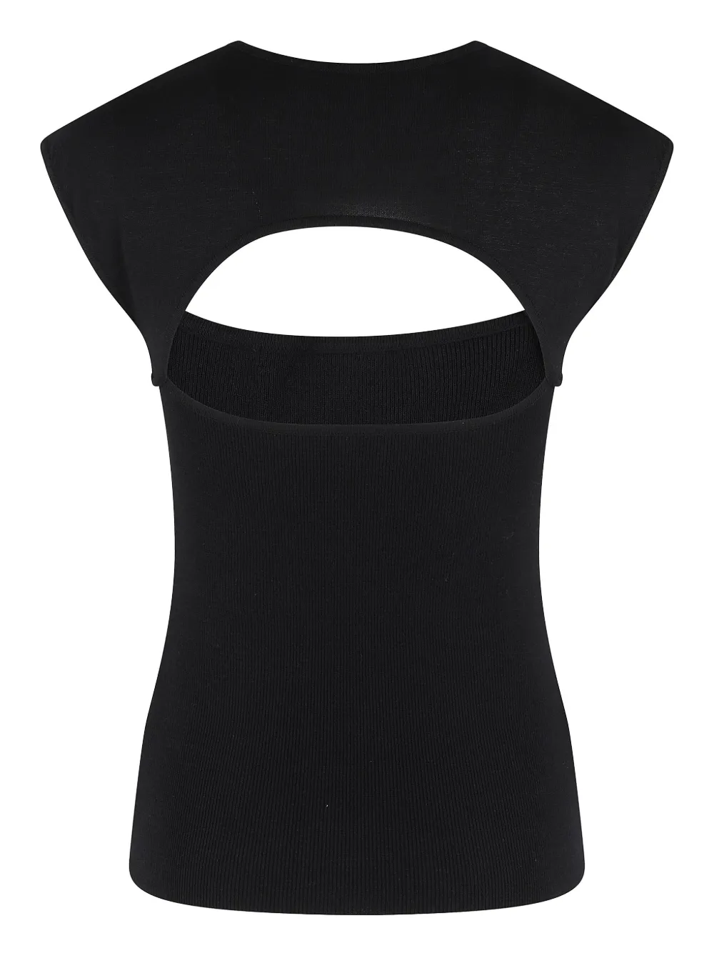 Federica Tosi fine-ribbed tank top - Zwart