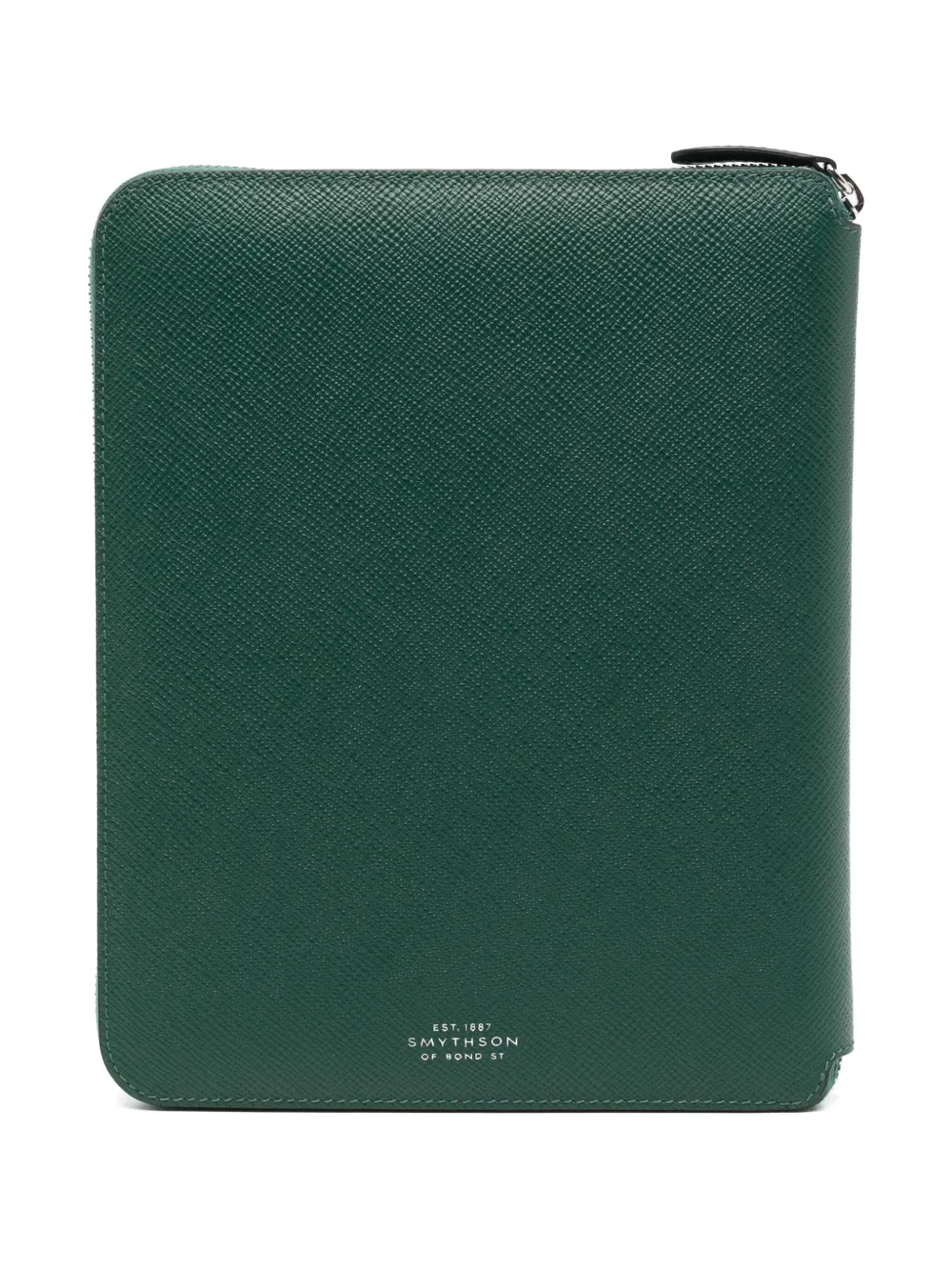 Smythson a5 zip fastening folder - Groen