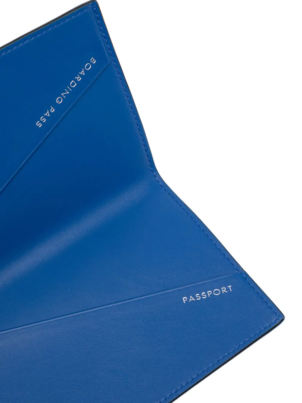 Smythson Panama Passport Holder In Blue