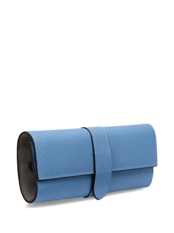 Smythson Jewellery Roll Case (20cmx9cmx7.5CM) in Blue