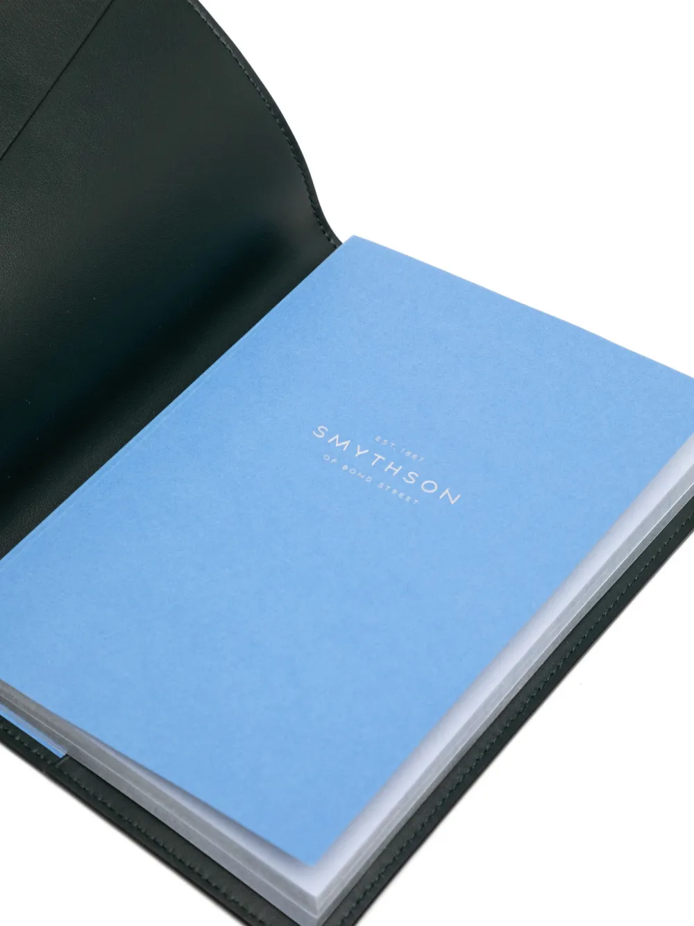 Smythson Large Evergreen Refillable Notebook In Green