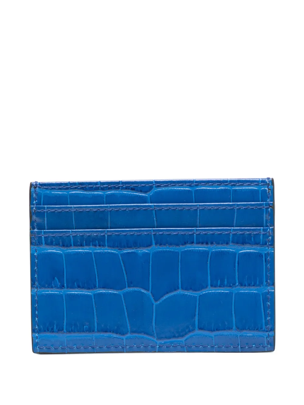 Smythson Mara flat cardholder - Blauw