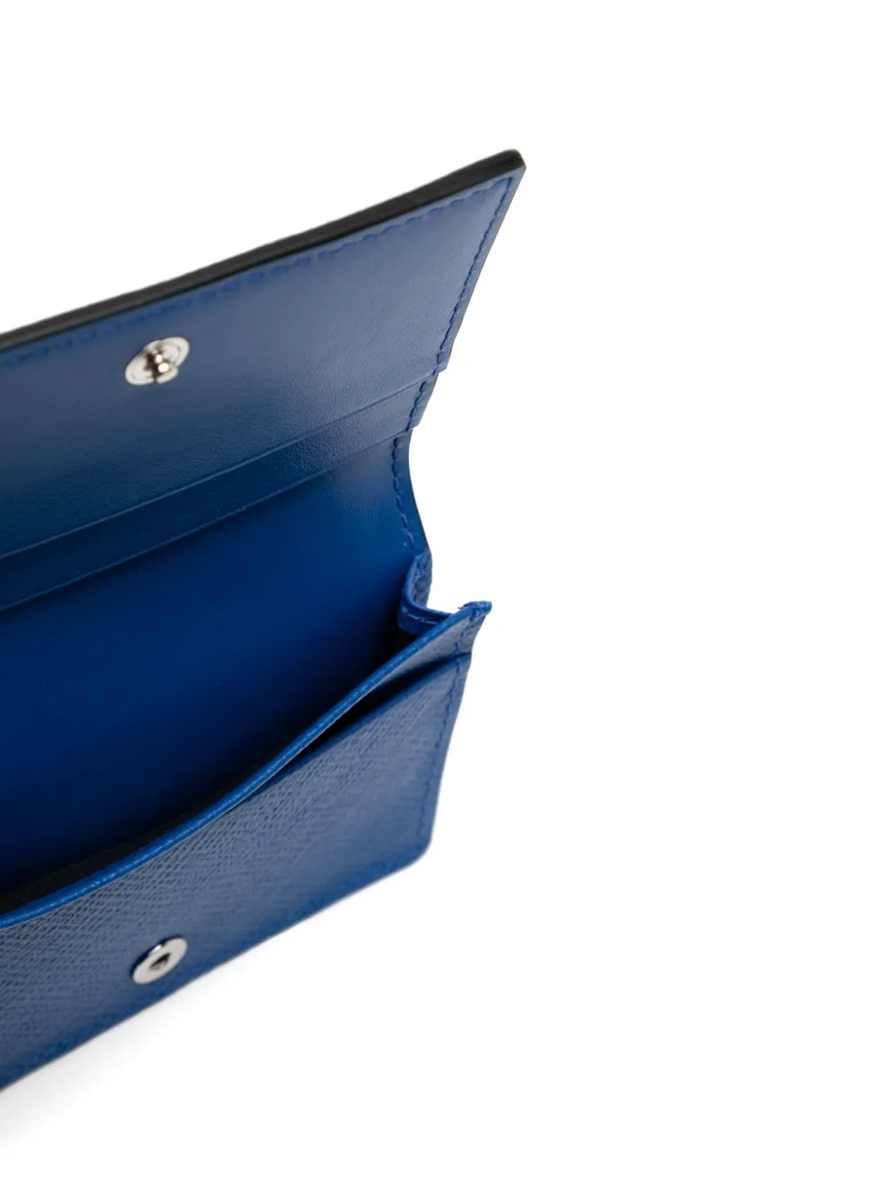 Smythson Folded Card Case In Blue