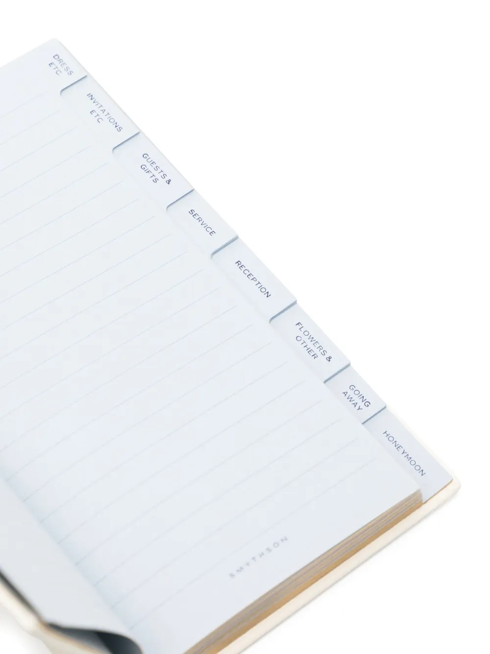Smythson Tying The Knot Panama Notebook In White