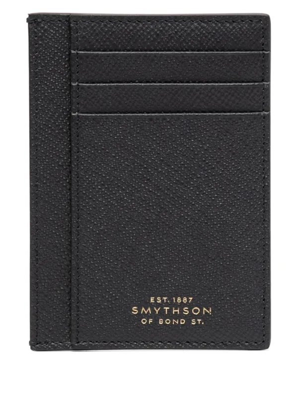 Smythson Large Flat Cardholder in Blue