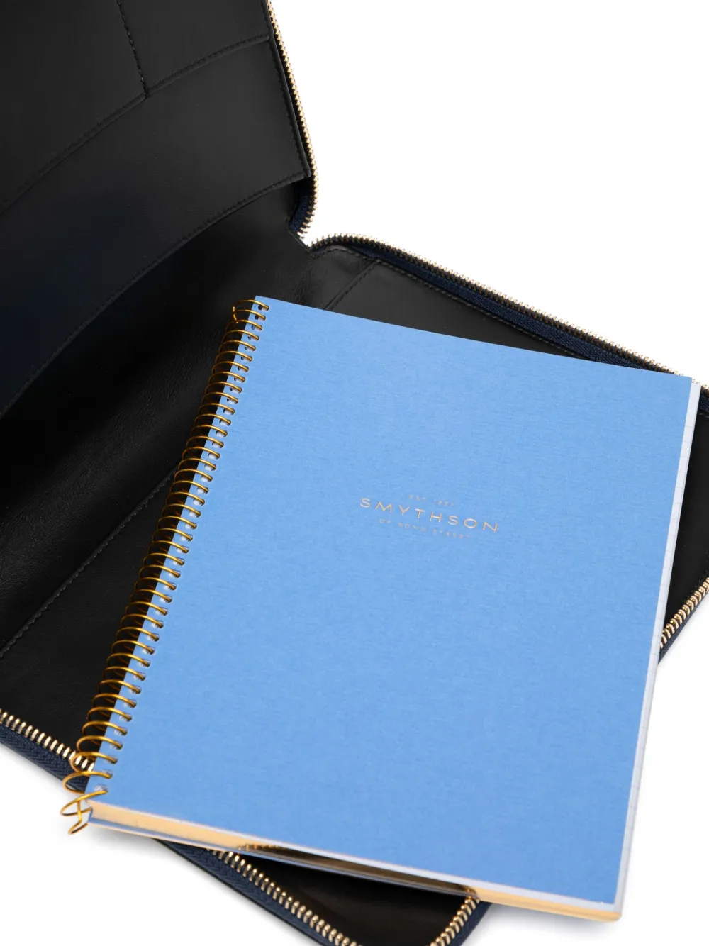 Smythson A5 Writing Folder In Blue