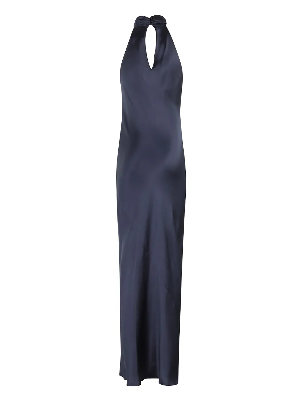 Semicouture Satijnen maxi-jurk - Blauw