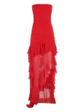 Blumarine ruffled midi dress - Red