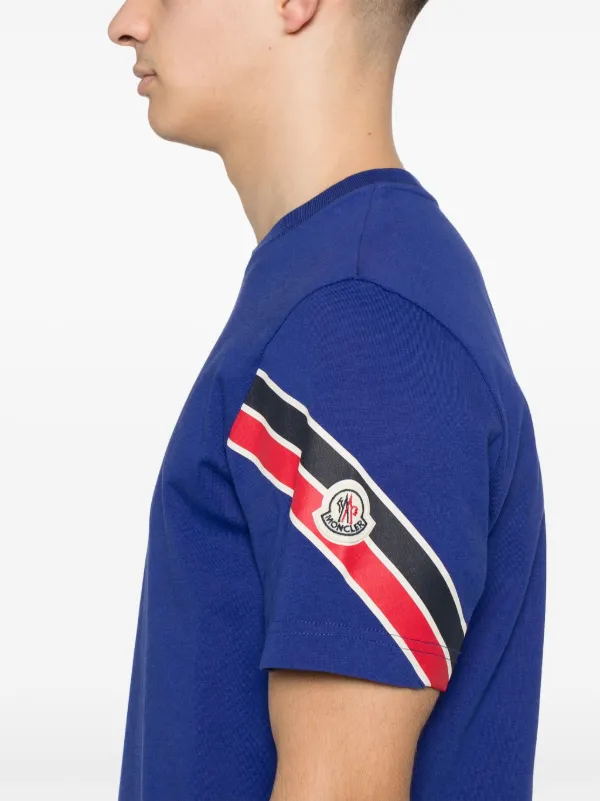 Moncler Tricolour T-shirt | Blue | FARFETCH