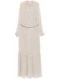 Michael Kors georgette belted kaftan - Neutrals