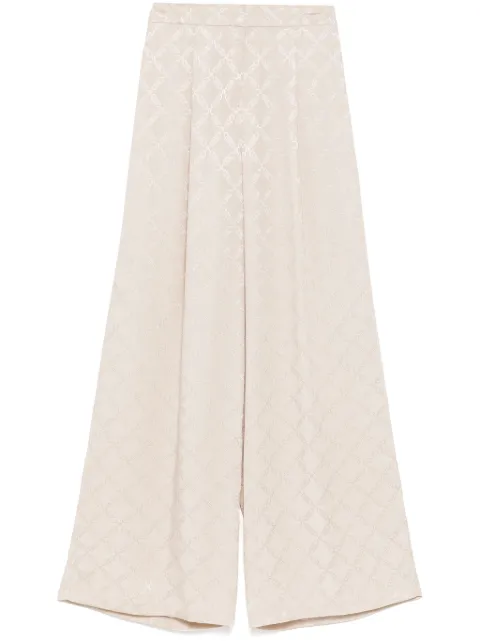 Michael Kors Empire Diamond-jacquard wide-leg trousers