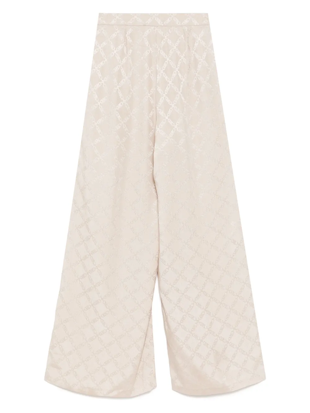 Michael Kors Broek met wijde pijpen en Empire Diamond-jacquard - Beige
