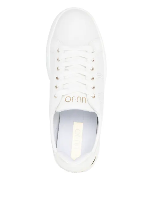 LIU JO perforated-logo leather sneakers BA5023P0102 - 3