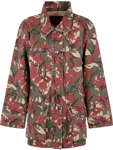 Rabanne chamarra con estampado militar