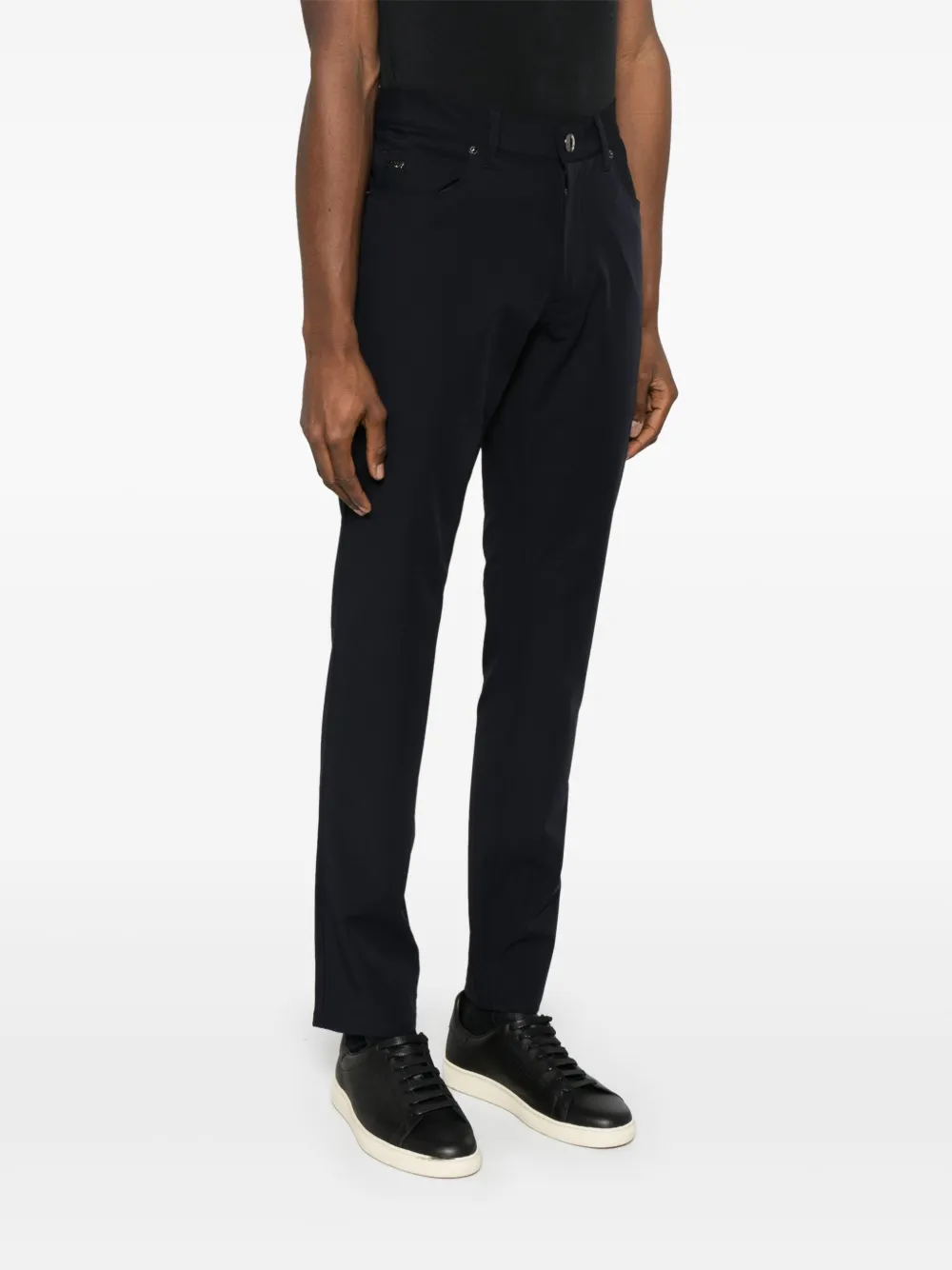 Emporio Armani Broek met toelopende pijpen Blauw