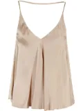 Semicouture satin top - Neutrals