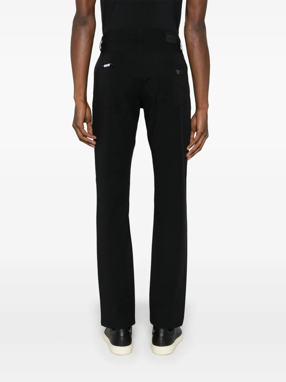 Emporio Armani Broek met toelopende pijpen Zwart