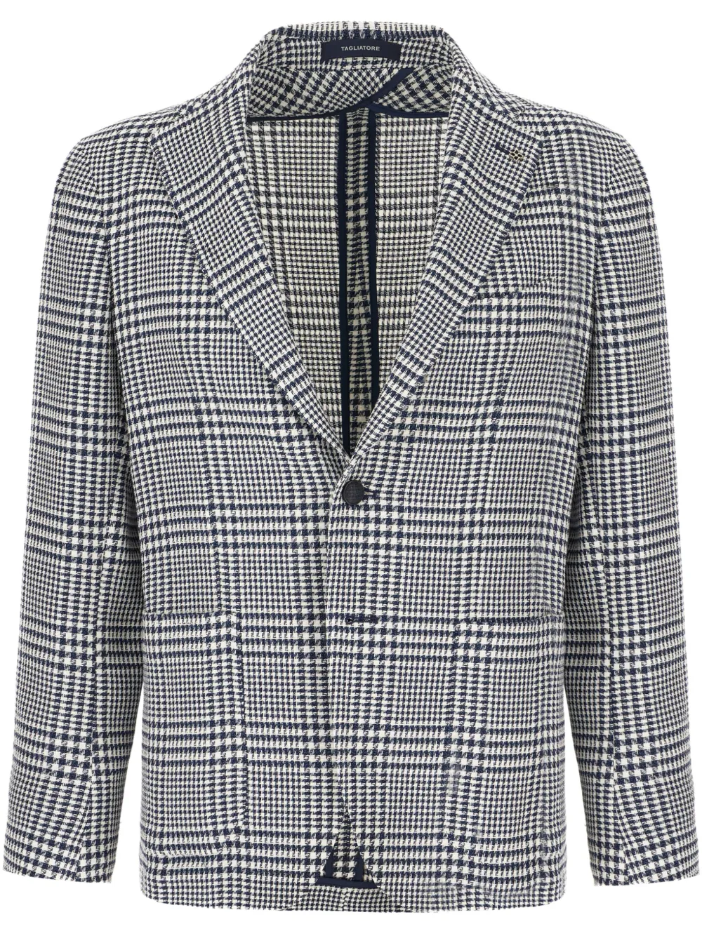 Tagliatore Geruite blazer Blauw