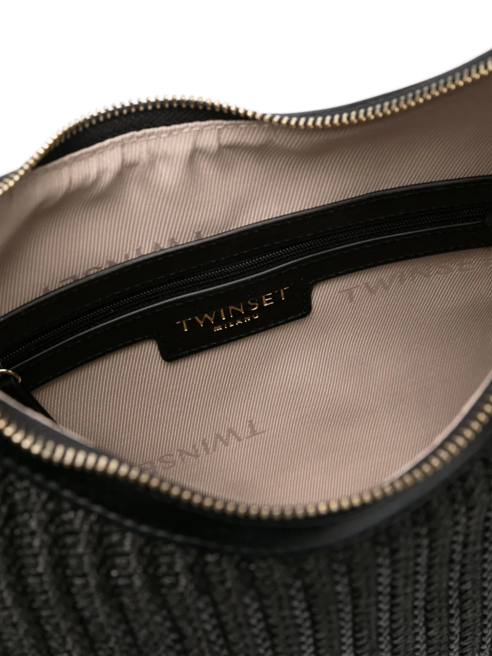 TWINSET Schoudertas met logopatch Zwart