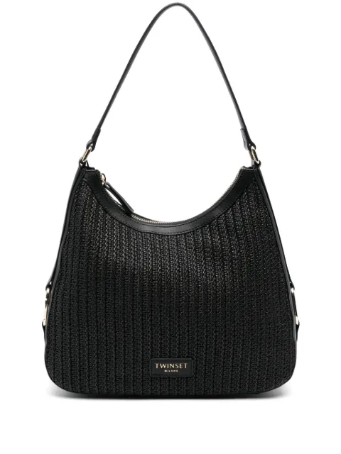 TWINSET Schultertasche mit Logo-Patch