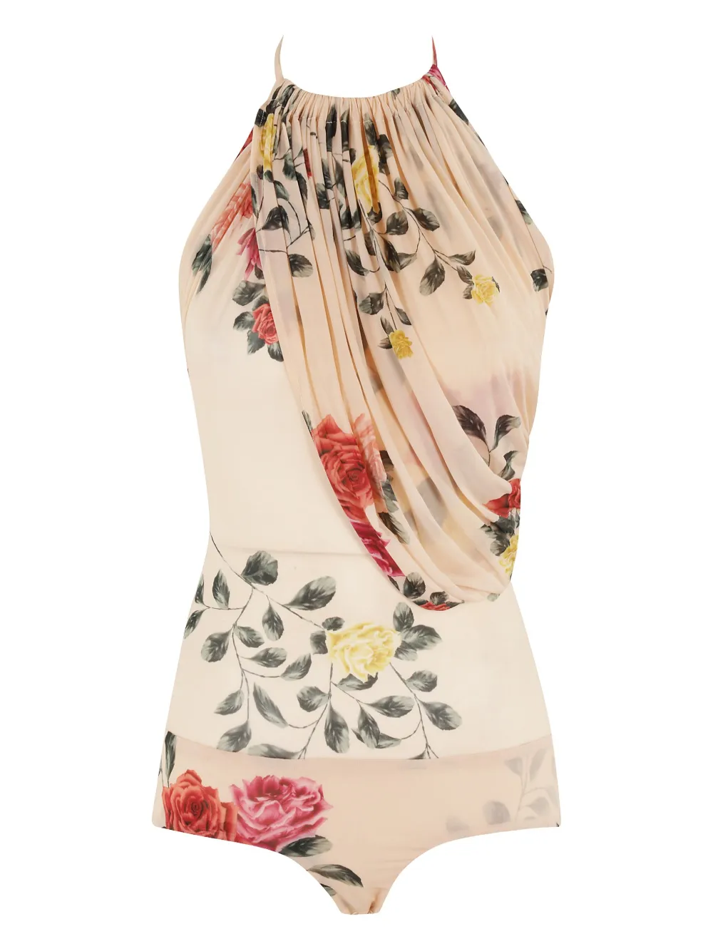 Magda Butrym Romper met bloemenprint Beige