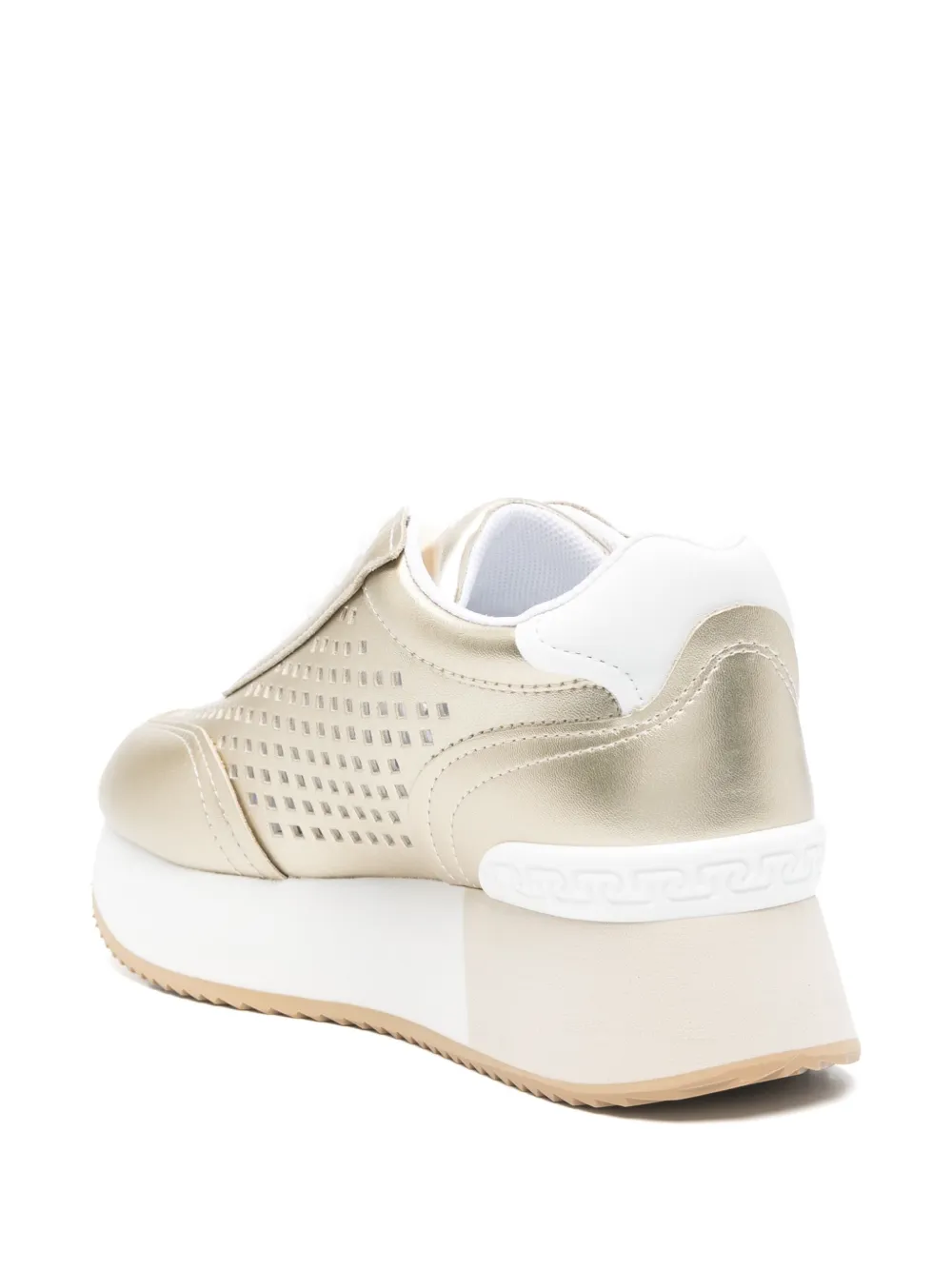 LIU JO Sneakers met plateauzool en geperforeerd detail Goud