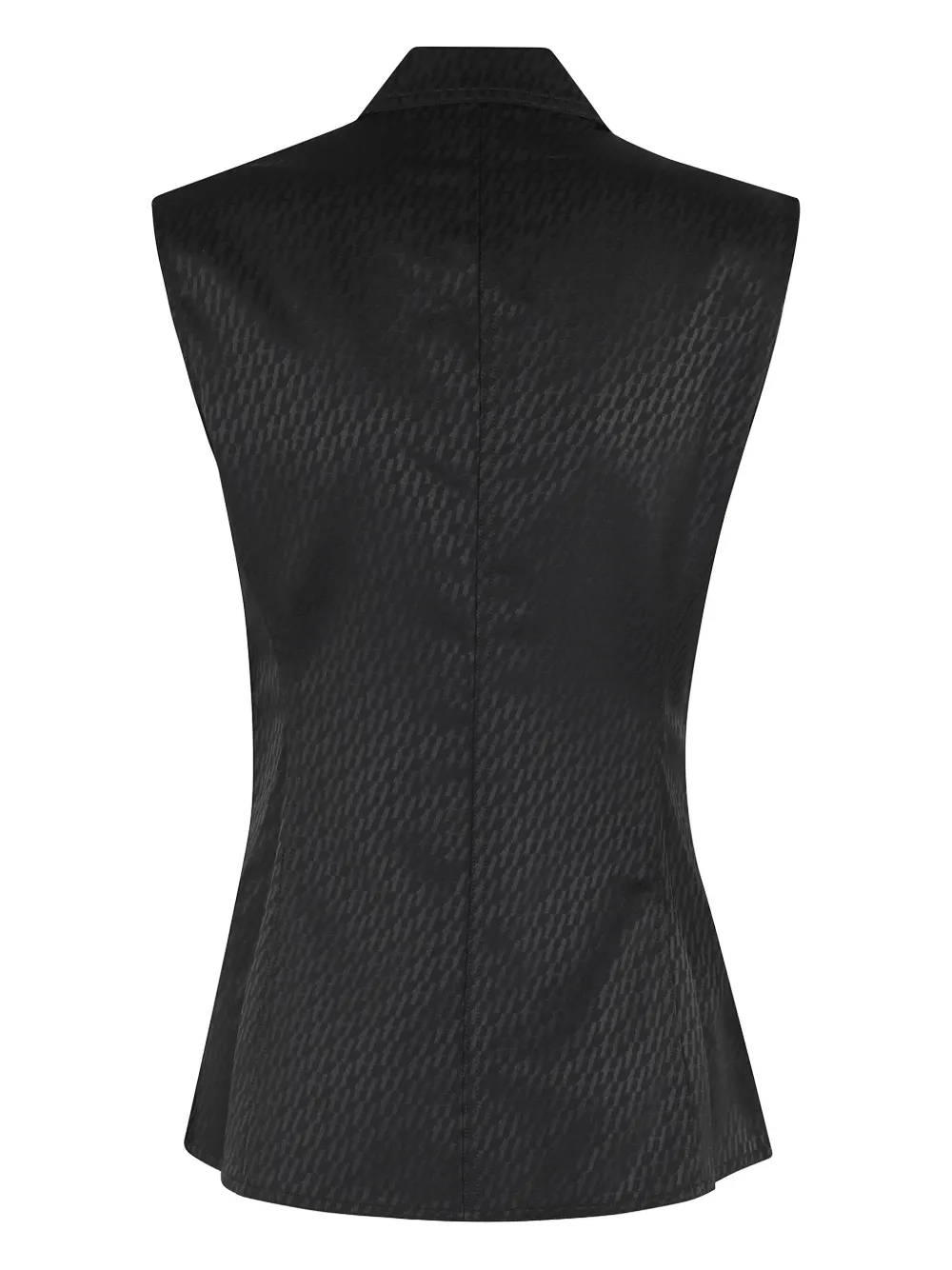 Helmut Lang jacquard satin vest - Zwart