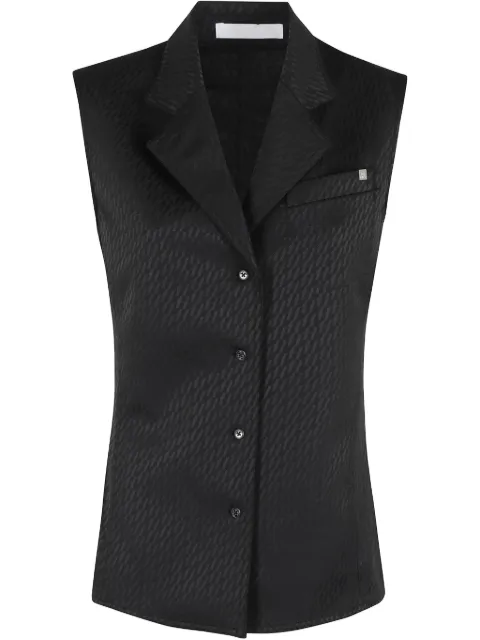 Helmut Lang jacquard satin vest