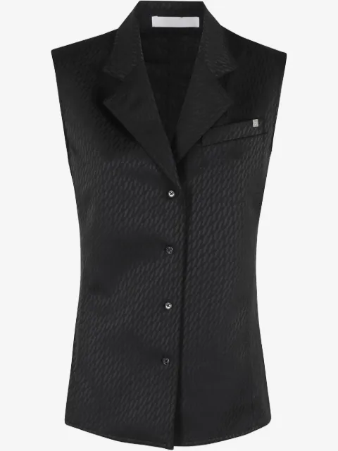 Helmut Lang jacquard satin vest
