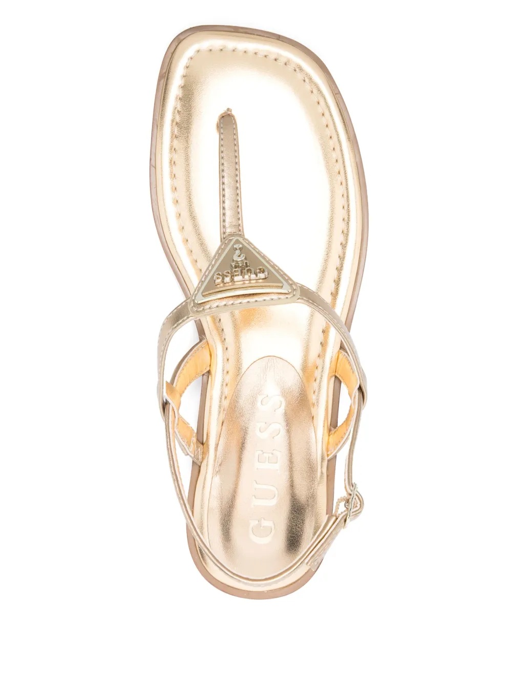 GUESS USA logo-plaque sandals Gold