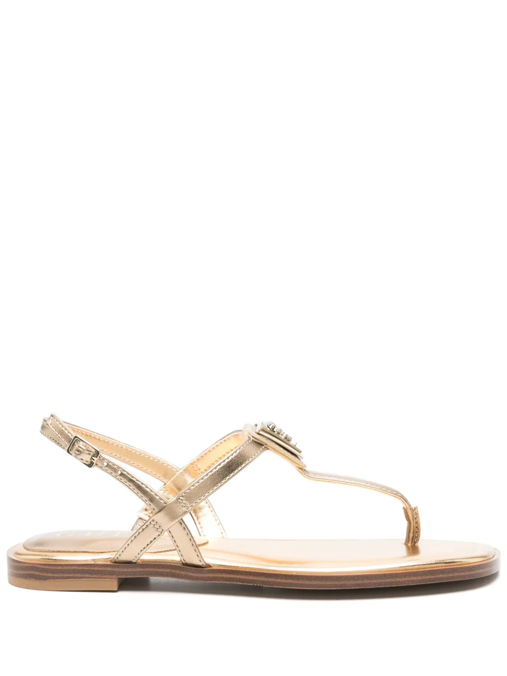 GUESS USA logo-plaque sandals Gold