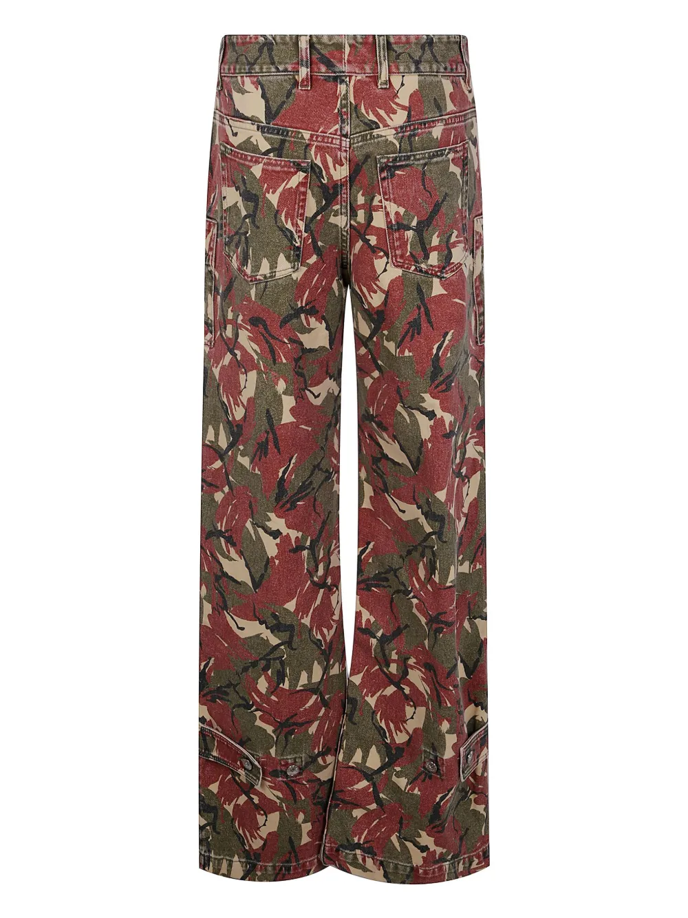 Rabanne camouflage-print jeans - Rood