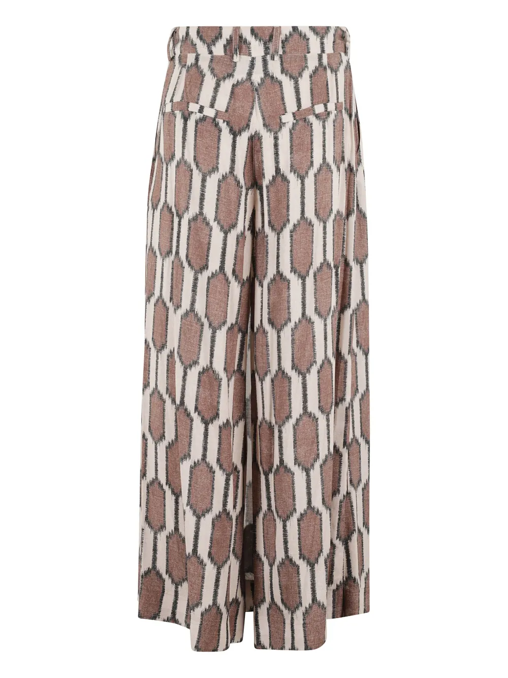 Bazar Deluxe geometric-print trousers - Beige